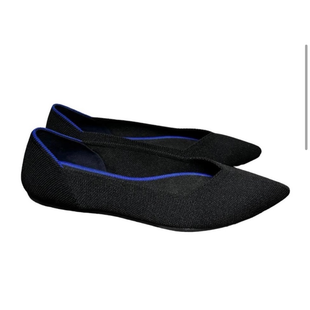 Rothy’s The Point Flat Shoes Ballet Pointed Toe Comfort Slip On Black 9.5